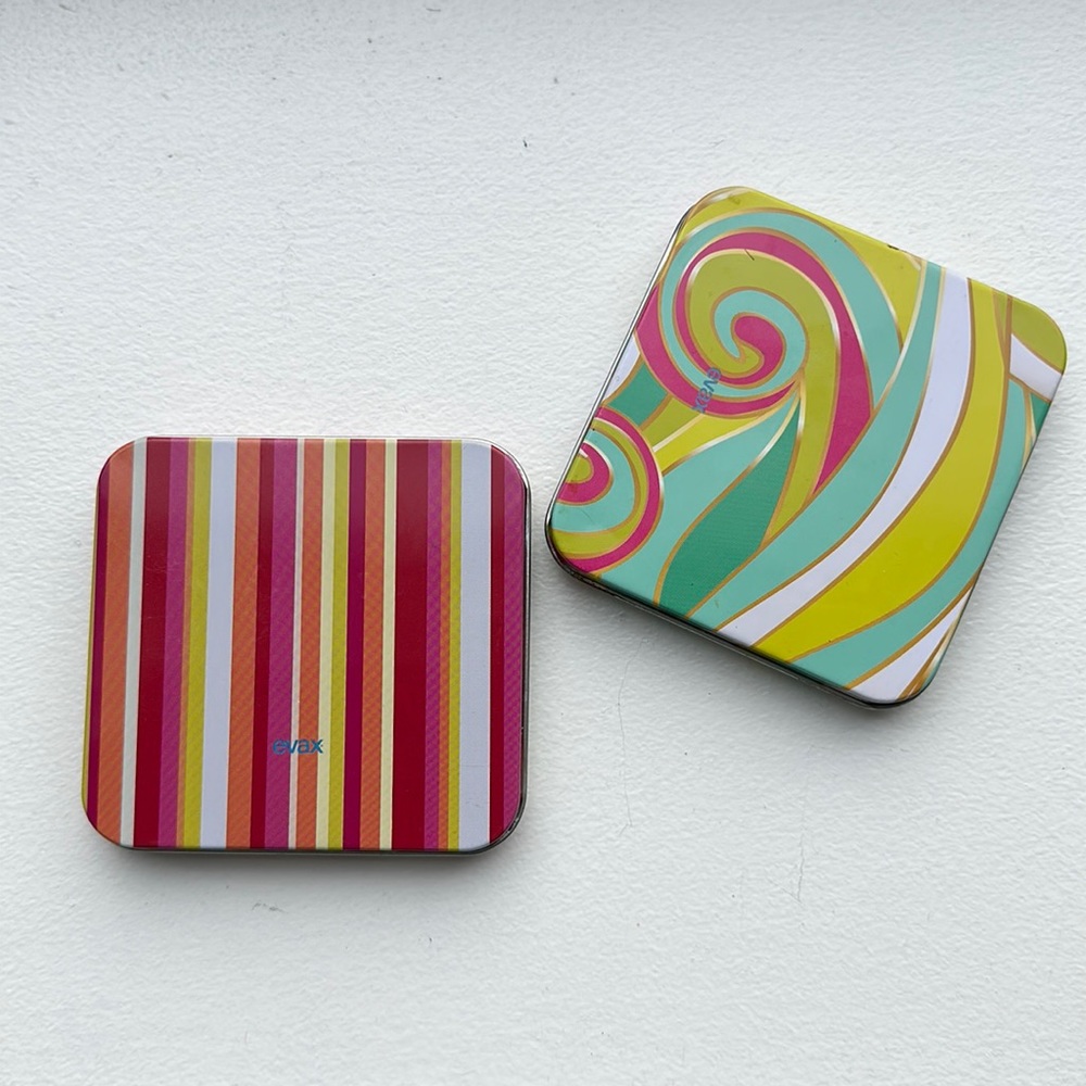 Fashionable tin boxes! For various uses! Pack of 2